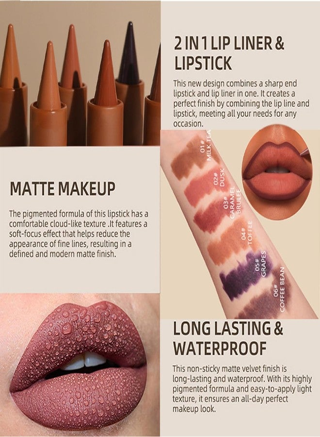 ايفي مجموعة أحمر شفاه Aaiffey Gradient Lip Liner Matte Crayon، قلم تحديد شفاه مثالي وتأثير أومبري متدرج، عالي الصبغة، مقاوم للتلطخ والماء، سهل الاستخدام، طرف مخروطي (01#+02#+03#) - Image 3